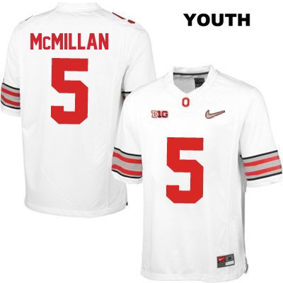 Youth NCAA Ohio State Buckeyes Raekwon McMillan #5 College Stitched Diamond Quest Authentic Nike White Football Jersey DX20W38VQ